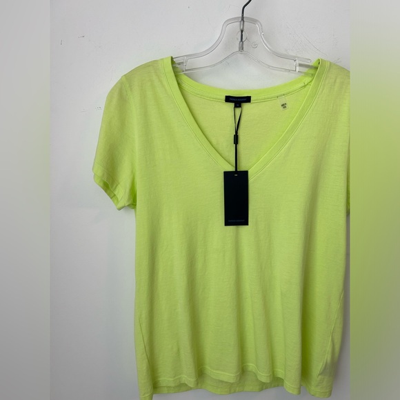 Patrick Assaraf Yellow V Neck Top - Picture 3 of 4